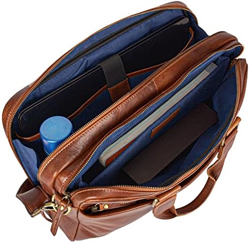 Мъжка чанта през рамо от естествена кожа МАРК PETER Sydney |Мъжка Чанта за лаптоп 15,6 инча | Мъжка Чанта-портфейл