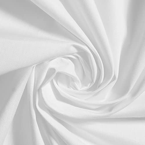 Памучен Полиестерна Щрайхгарни тъкани от Премиум-клас За стегания дрехи Ширина 60 см, се Продава на The Yard на Едро (1 Ярд, бял)