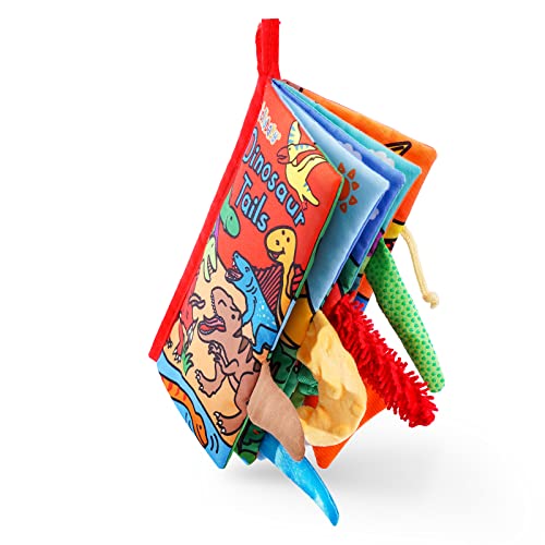 Книжки от мека детска тъкан Jollybaby, Книжка с Загибающимся Опашка, Тактилни Книжки за никнене на млечни зъби за Бебета и деца, Интерактивни играчки за ранното развитие на Момичетата и Момчетата В Подарък (Ферма)