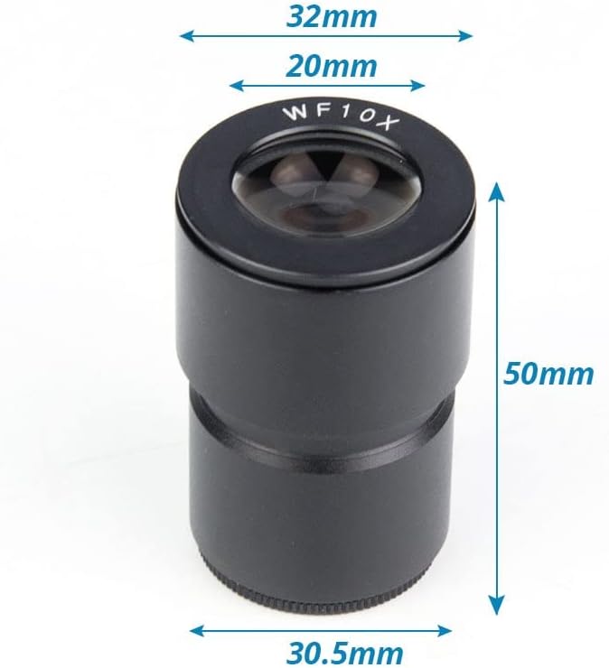 USEEV Адаптер за микроскоп 2 елемента WF10X20 мм Микроскоп Широкоъгълен Окуляр Оптични лещи с Маска за очи за Стереомикроскопа, Монтажен Размер на 30,5 мм Аксесоари за микр