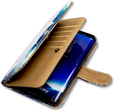 Чанта-портфейл Bcov Galaxy S8 Plus, Сладки Спящи Котки Мултифункционален Кожен Калъф-Книжка-джобен формат с Панти капак и Отделение за кредитни карти, титуляр на сертификата за самоличност, Каишка за Samsung Galaxy