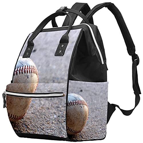 Спортни Бейзболни Чанти-Тоут за Памперси, Раница за Мама, Чанта за Пелени с Голям Капацитет, Пътна Чанта за Грижа за Детето
