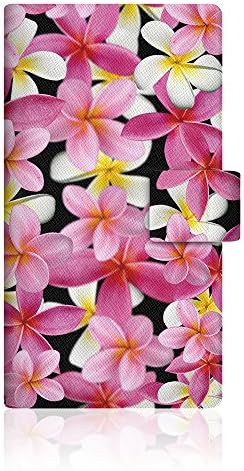 CaseMarket [Вид на лаптопа Galaxy S6 Edge (SCV31) Оригинален дизайн Тънък флип калъф [Плюмерия Романтика и Много цветя Хавайски дневник] SCV31-VCM2D2268