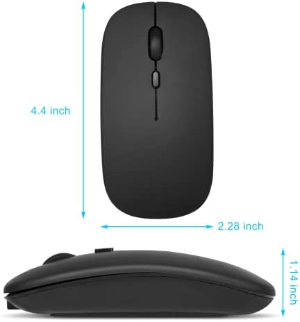 UrbanX Bluetooth Акумулаторна Мишка за лаптоп Lenovo IdeaPad 3 Безжична Bluetooth мишка, Предназначена за вашия лаптоп/PC/Mac/iPad pro/Компютър/ таблет/ Android Midnight Black