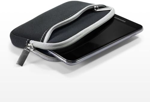 Калъф BoxWave за Apple iPhone 13 (Case by BoxWave) - Мек гащеризон с джоб, Мека чанта, Неопреновый чанта, Джоб на ръкава за Apple iPhone 13 - катранен със сива тапицерия