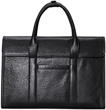 Дебела мъжка чанта с ръчно изземване, мъжки чанти от телешка кожа с централен слой, Мъжка чанта-куфарче с голям капацитет (Цвят: D, размер: както е показано)