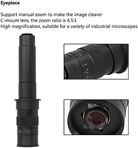 Обектива на камерата Микроскоп, 300-Кратно Регулируема Окуляр 25 мм, с увеличение от 0.7 X 4.5 X C-Mount Обектив за Промишлени Видеомикроскопа
